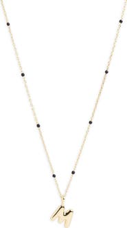Argento Vivo Sterling Silver Initial Pendant Necklace