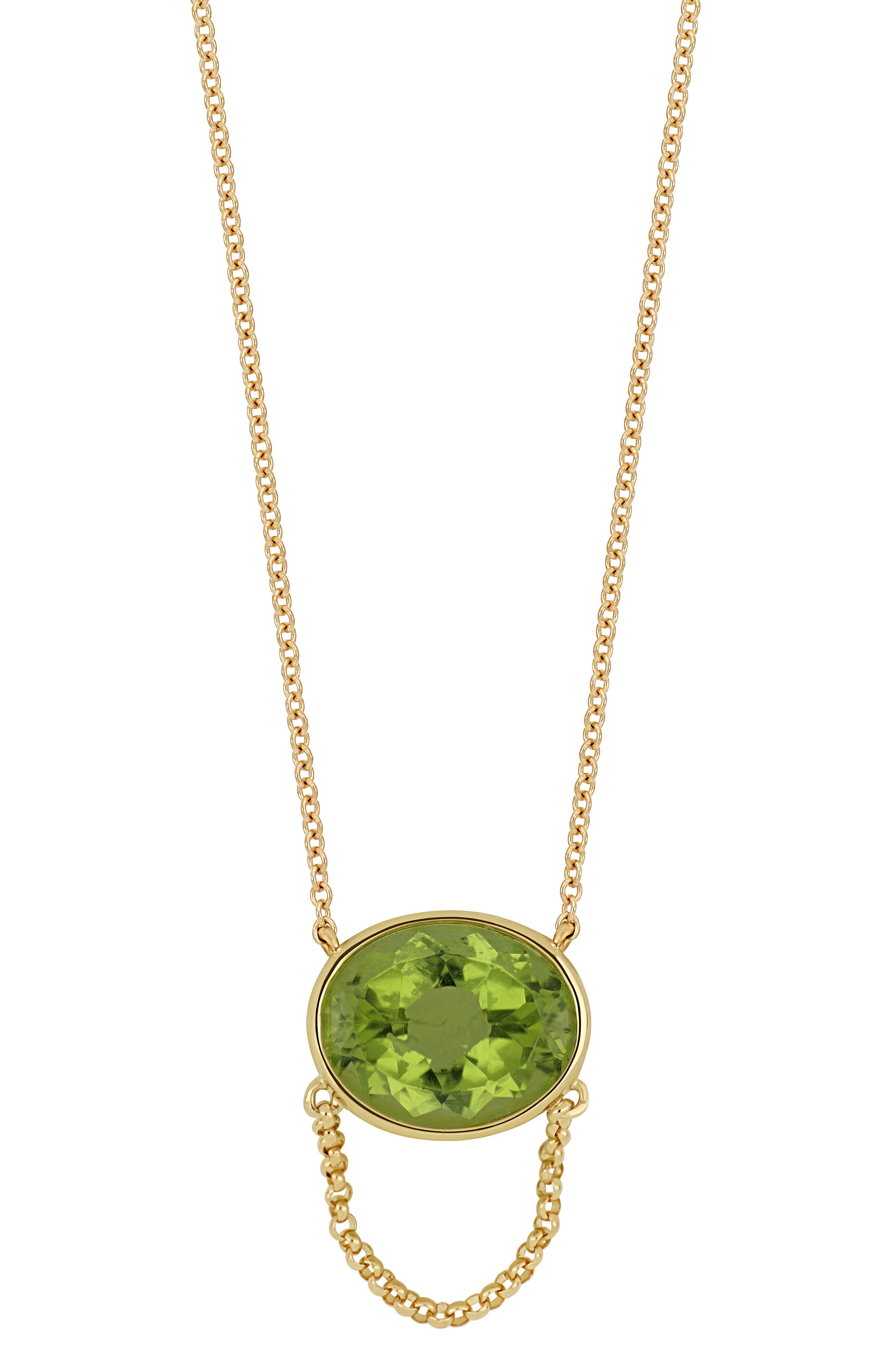 Bony Levy 14K Gold Peridot Pendant Necklace