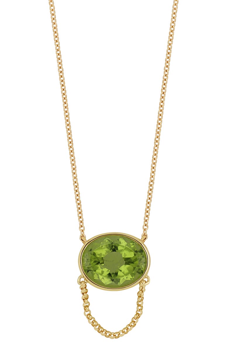 Bony Levy 14K Gold Peridot Pendant Necklace, Main, color, 14K Yellow Gold