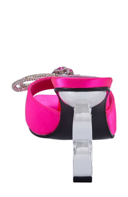 Ninety Union Regal Bow Slide Sandal In Fuchsia