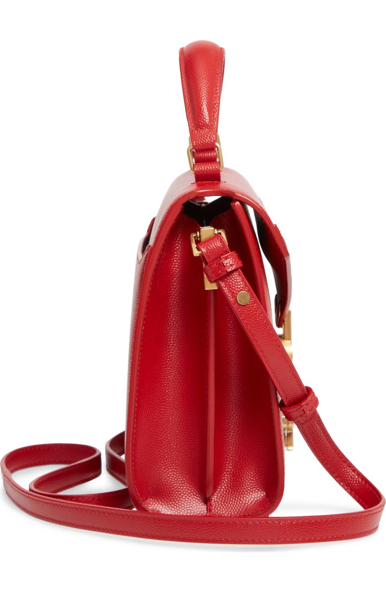 Saint Laurent Mini Cassandre Leather Top Handle Bag, Alternate, color,