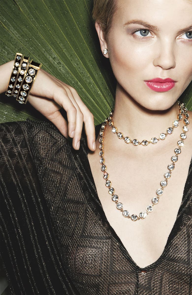 Givenchy Small Hinged Enamel Bangle, Alternate, color, 