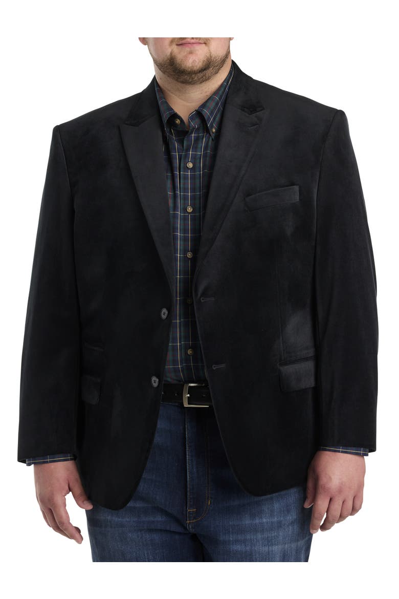 Jacket Relaxer Velvet Sport Coat, Main, color, BLACK