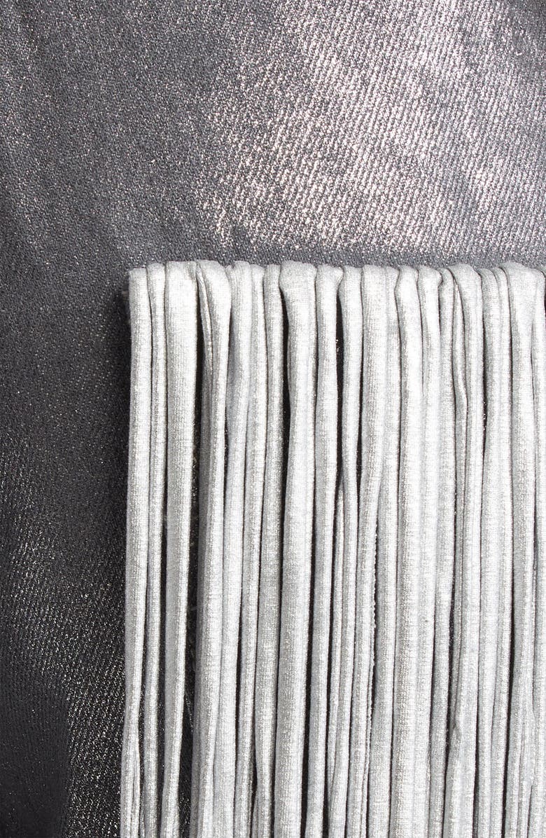 Area Metallic Fringe Straight Leg Jeans, Alternate, color, 