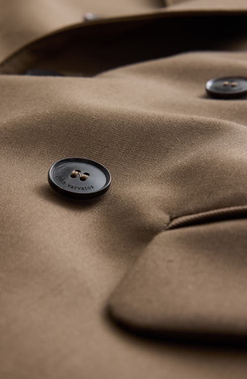 John Varvatos Devitt Double Breasted Blazer In Brown