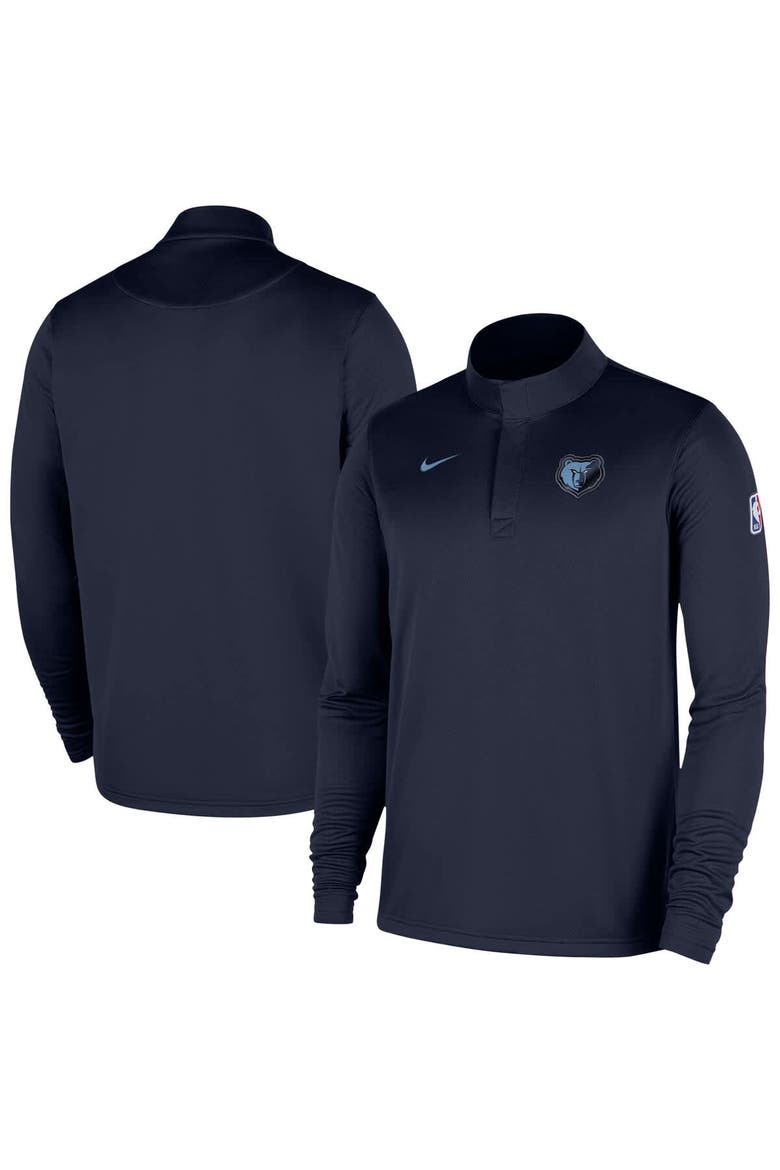 Men's Nike Navy Memphis Grizzlies 2025/26 Authentic Coaches Quarter-Zip Dri-Fit Top, Main, color, Navy