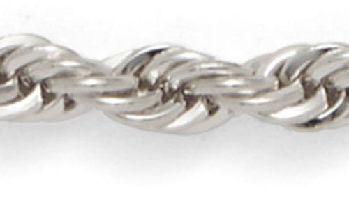 Lady Grey Rope Chain Necklace In Silver