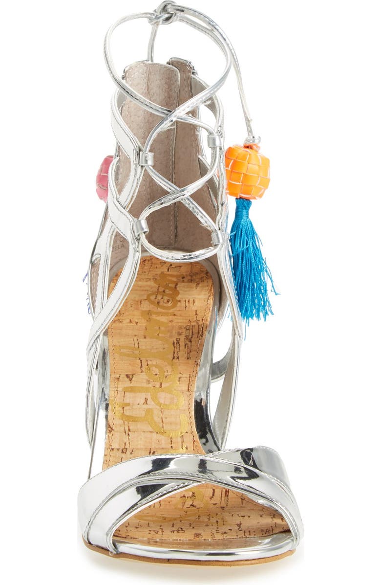 Sam Edelman 'Azela' Tassel Lace-Up Sandal, Alternate, color,