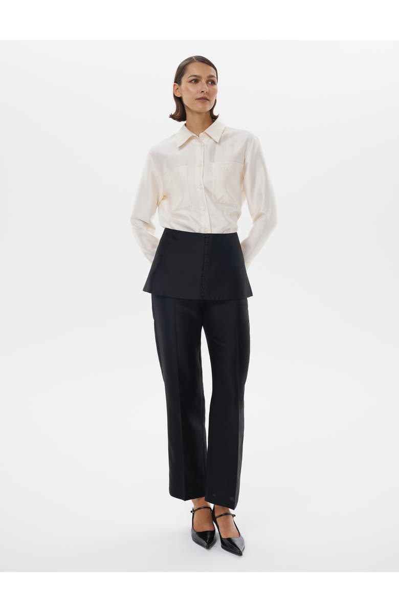 Alas Silk-wool Mini Skirt, Alternate, color, Black