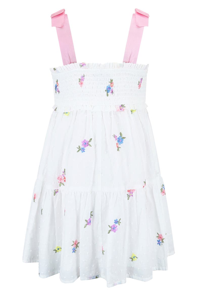 Floral Embroidered Smock Sundress, Alternate, color, IVORY