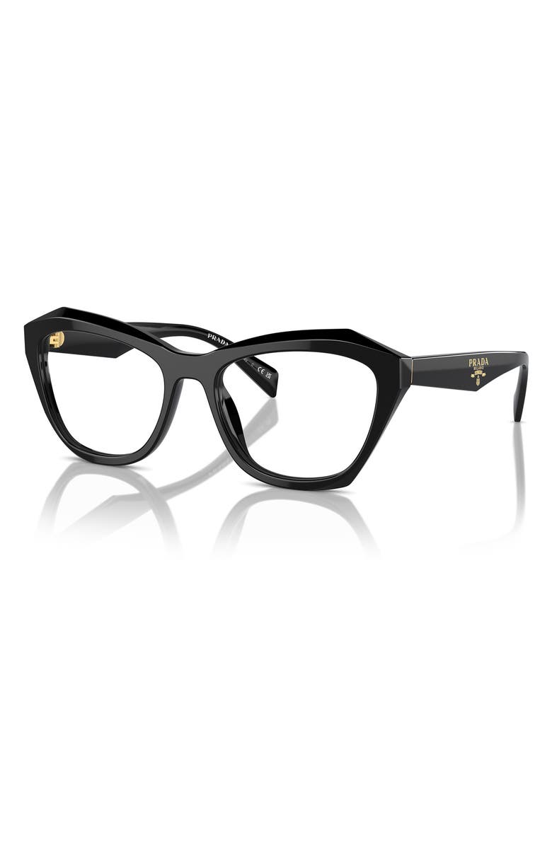 Prada 54mm Butterfly Optical Glasses, Alternate, color, 