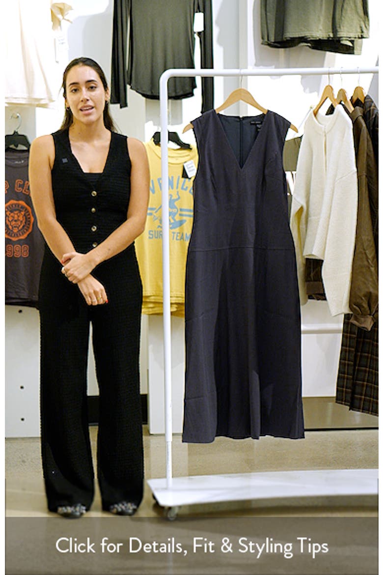 Seamed Sleeveless Midi Dress video