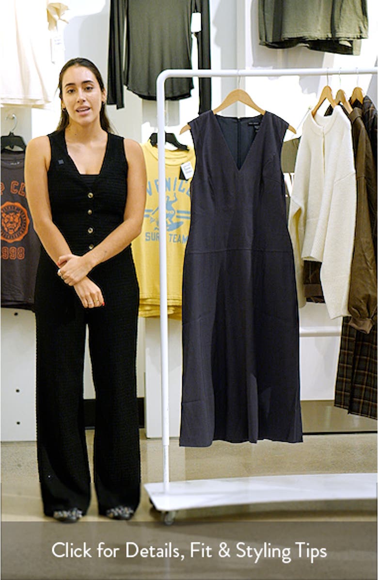 Seamed Sleeveless Midi Dress, sales video thumbnail