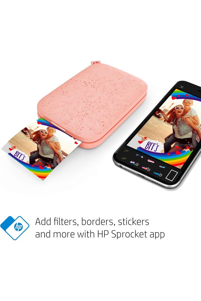 Sprocket 2x3" Photo Printer + Paper, Alternate, color, Pink
