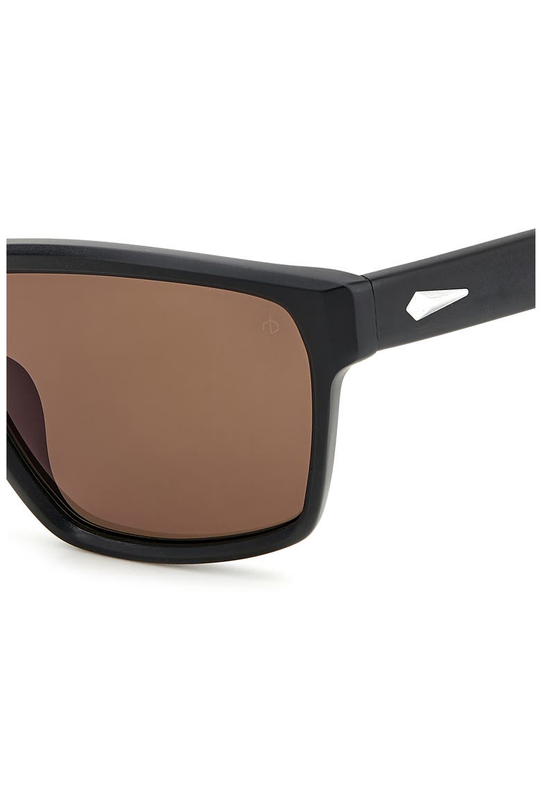 58mm Rectangular Sunglasses, Alternate, color, MATTE BLACK