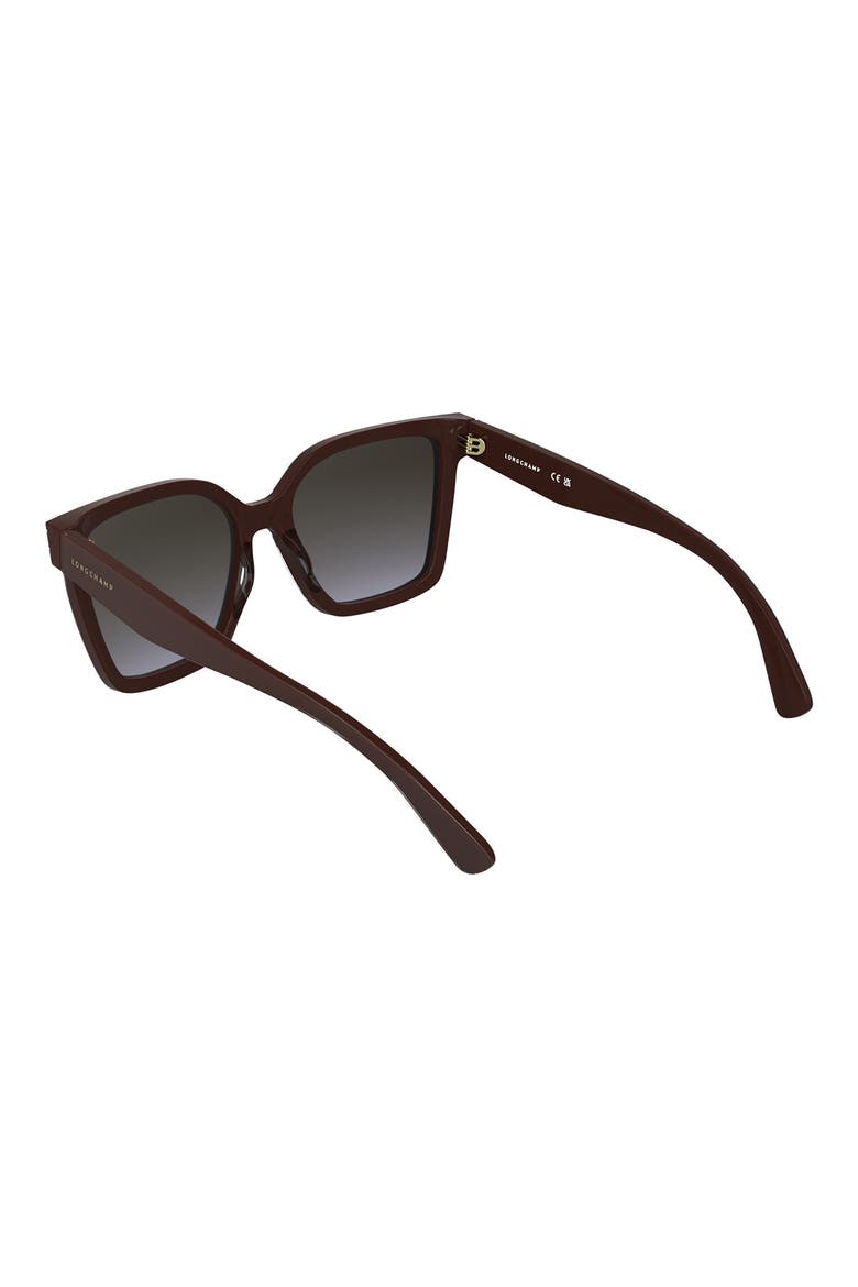 Roseau 55mm Modified Rectangular Sunglasses, Alternate, color, WINE