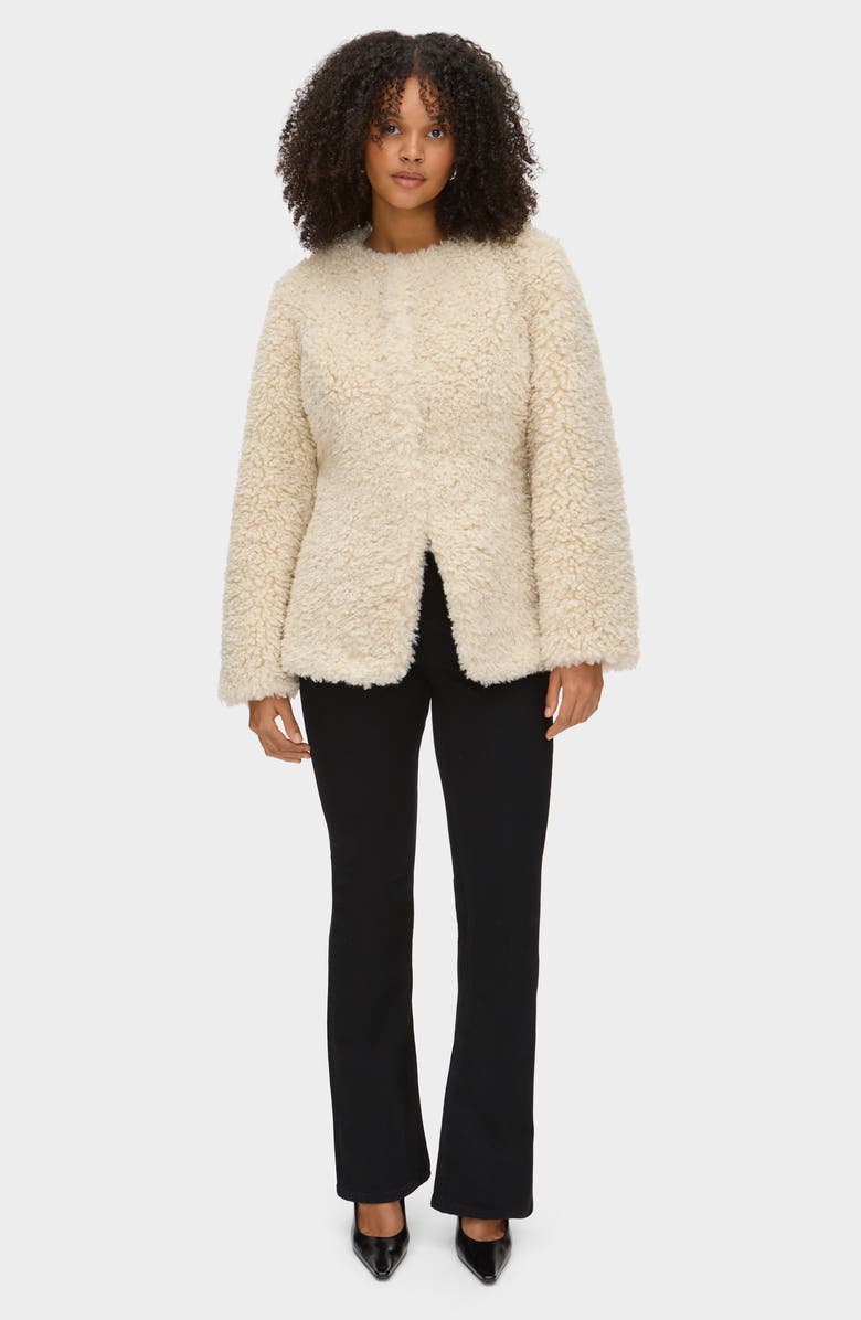 ALIGNE Daphne Faux Shearling Jacket, Alternate, color, Ecru