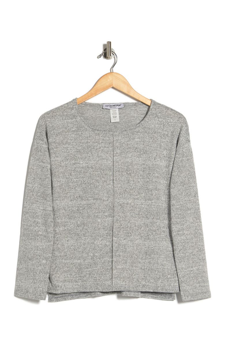 Cotton Emporium Seam Front Cozy Crew Neck Sweater, Alternate, color,