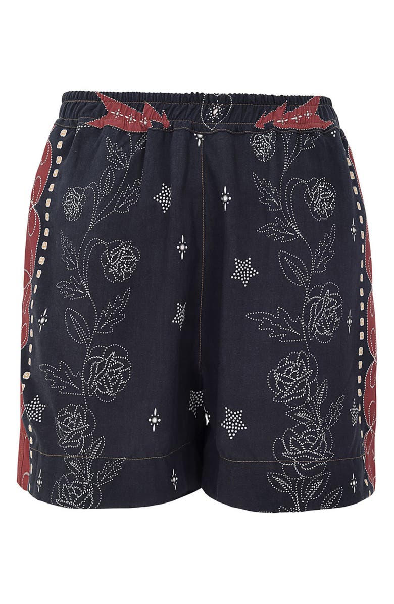 Agua Bendita Linny Bowly Cover-up Shorts, Alternate, color, Black