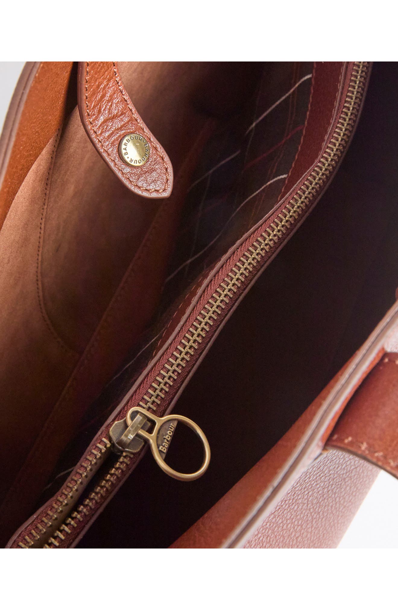 Large Alder Leather Tote Bag, Alternate, color, BROWN