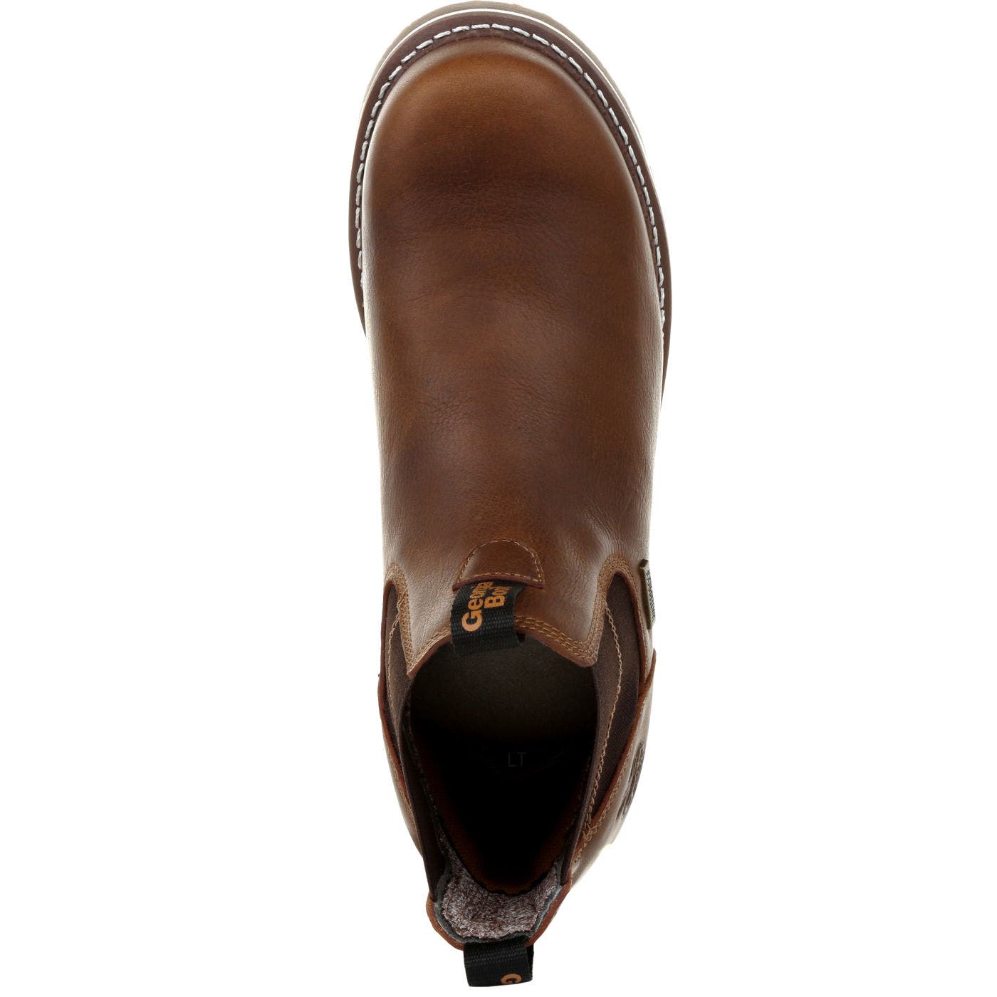 Georgia Boot Amp Lt Wedge Waterproof Chelsea Work Boot, Alternate, color, Brown