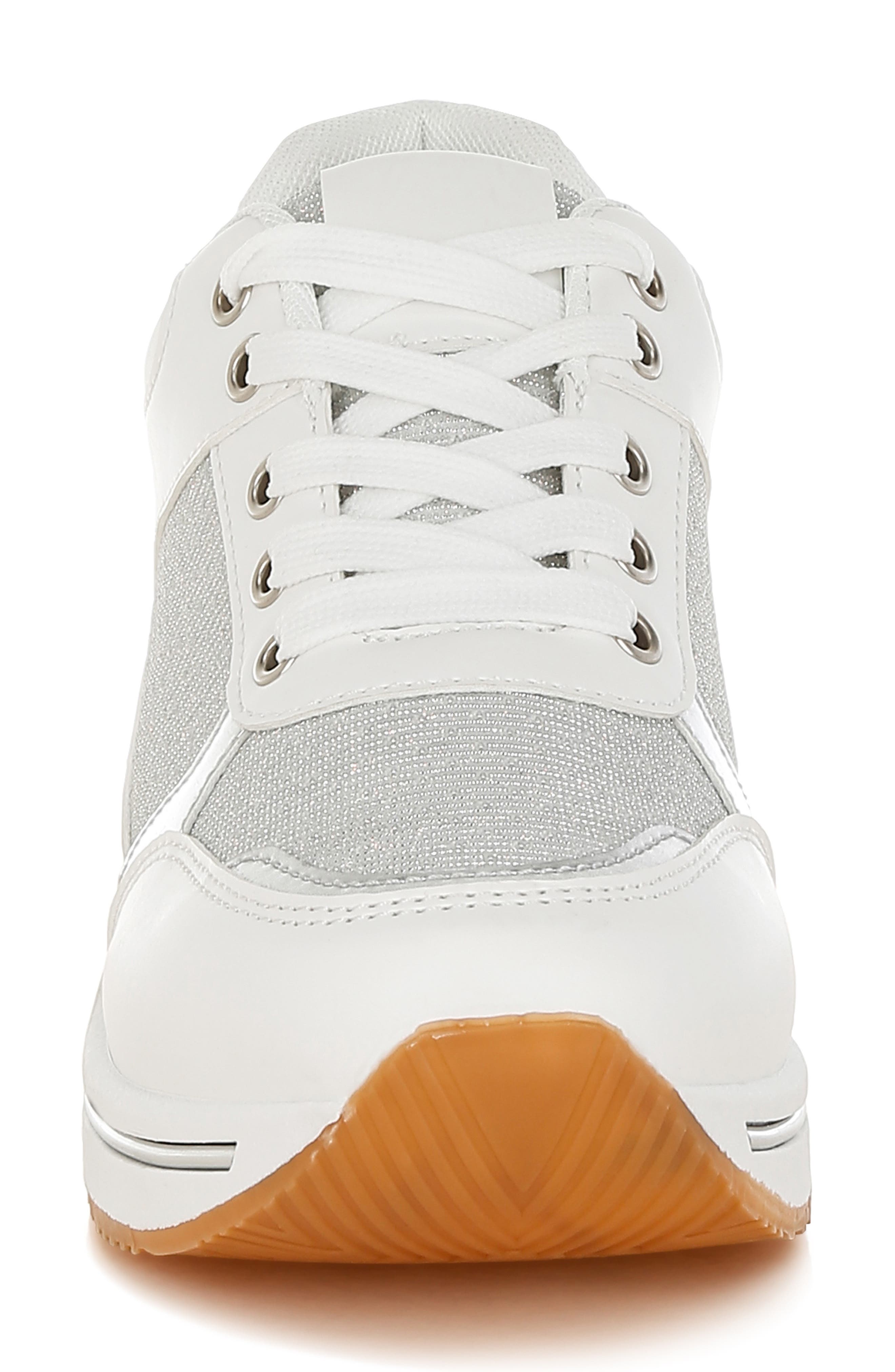 Vespera Wedge Sneaker, Alternate, color, WHITE