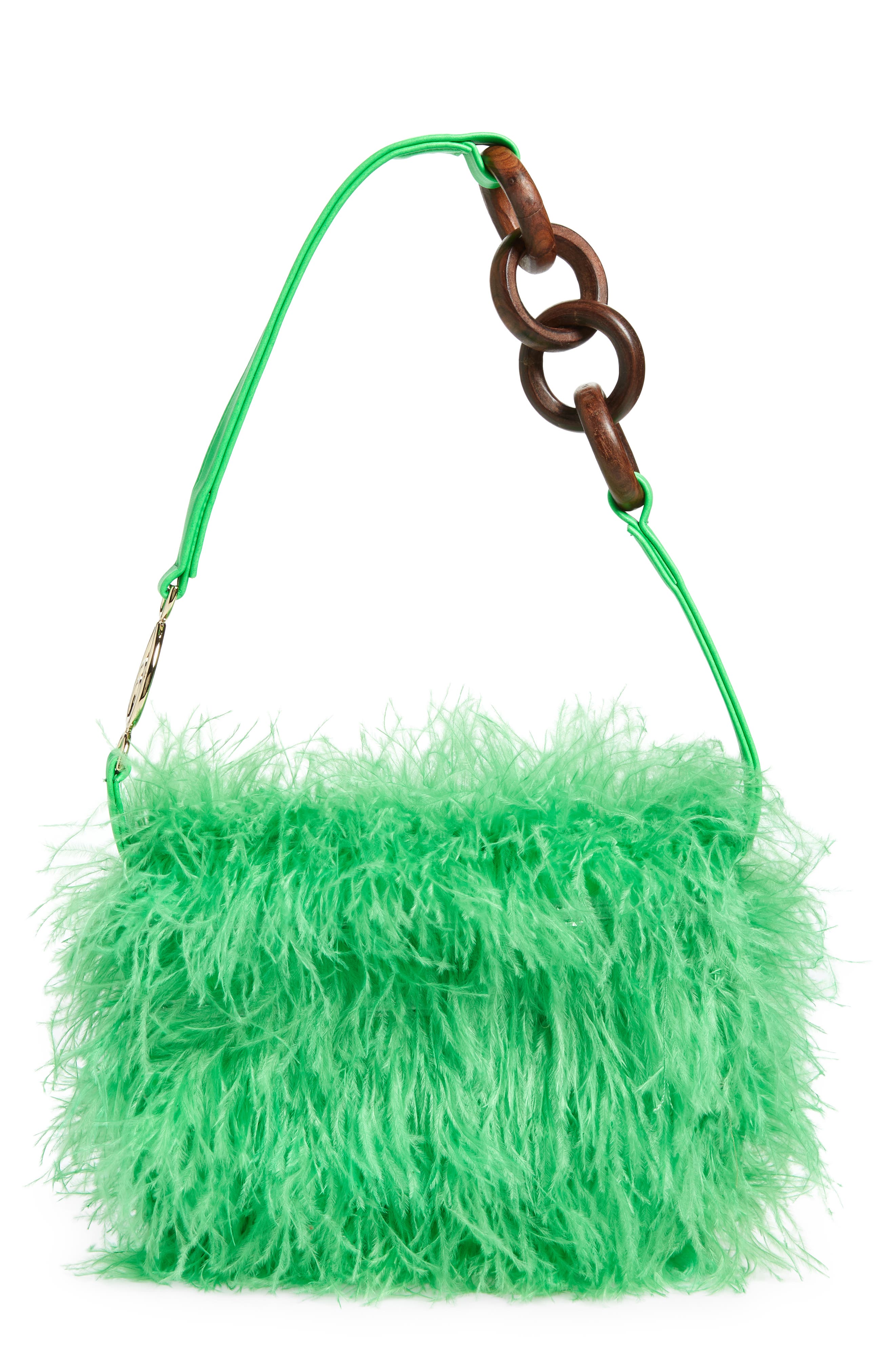 Brother Vellies Lijadu Feather Shoulder Bag, Main, color, 