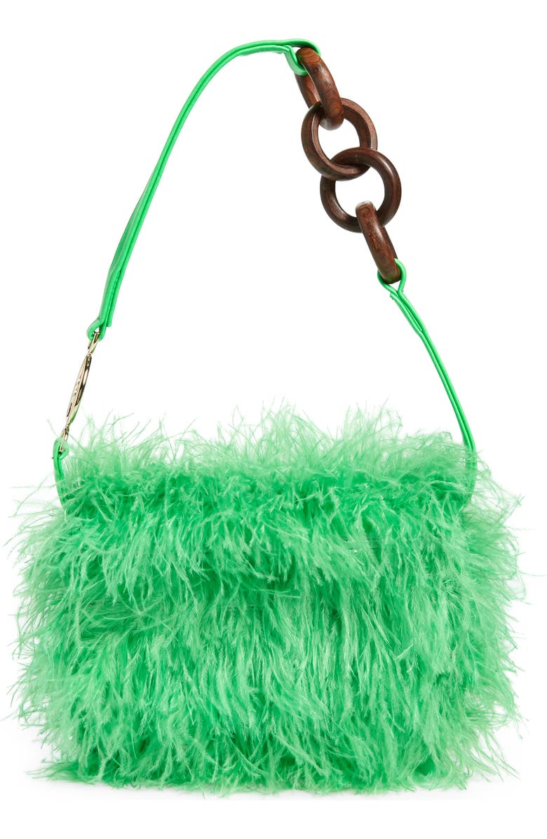 Brother Vellies Lijadu Feather Shoulder Bag, Main, color,