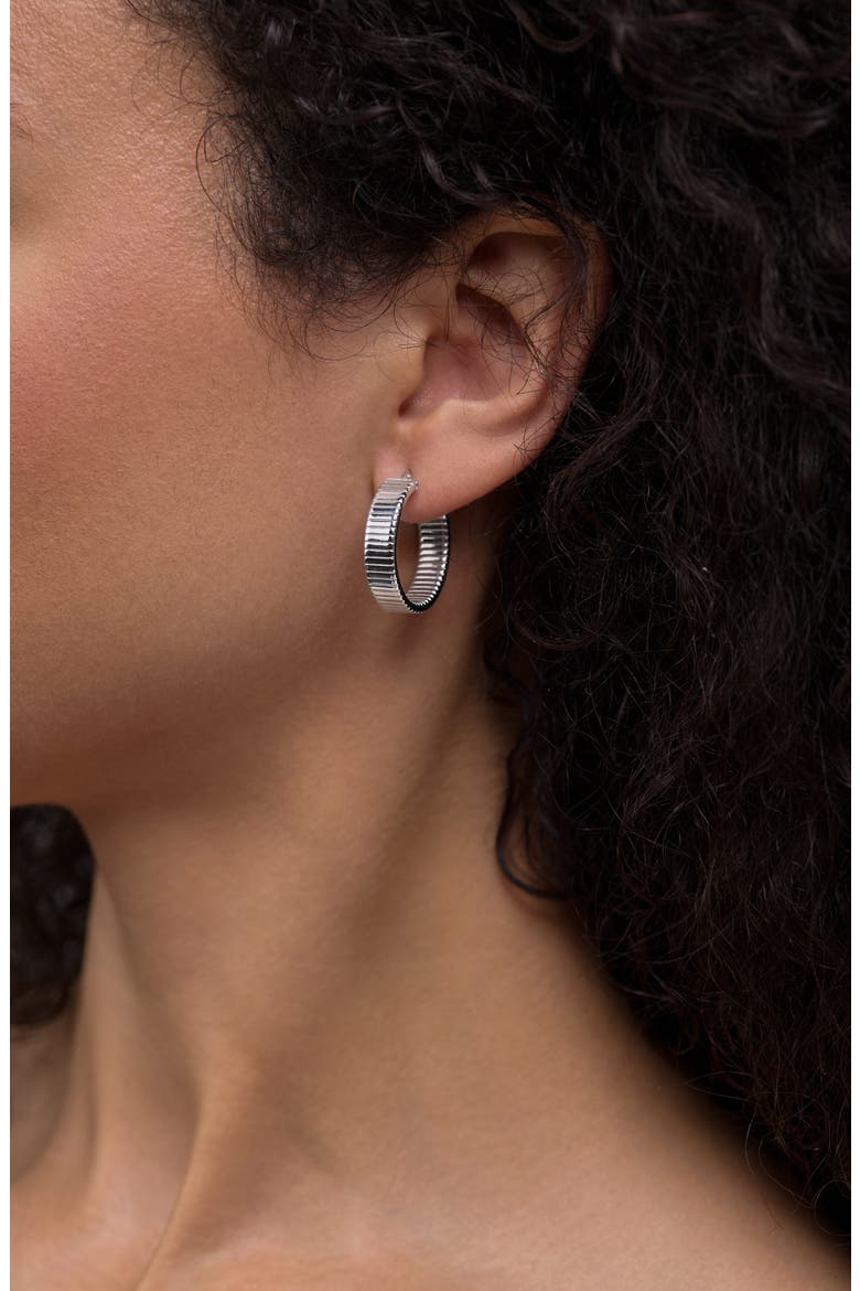 14K Gold Tobugas Hoop Earrings, Alternate, color, 14K WHITE GOLD