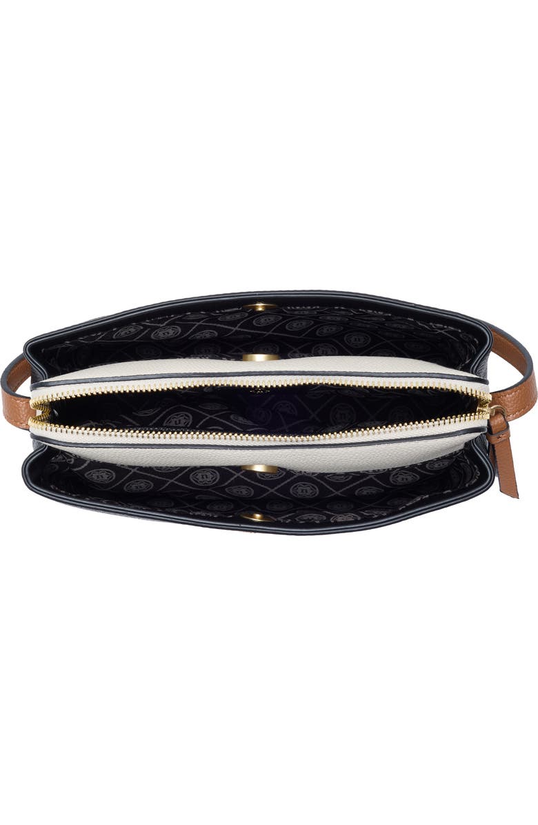 Nanette Lepore Triple Section Crossbody Bag, Alternate, color, Black - Vanilla - Hazelnut