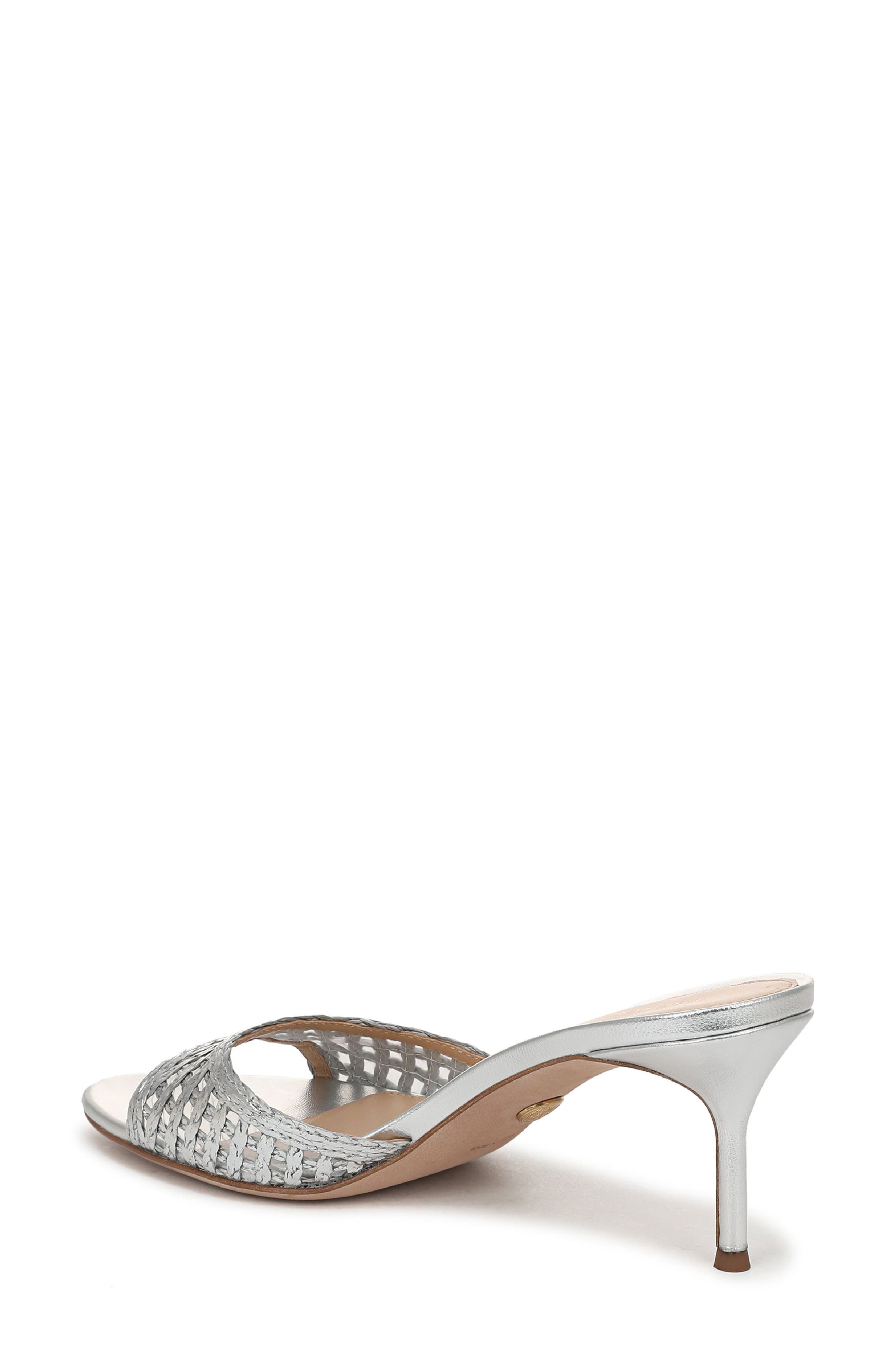 Veronica Beard Tia Woven Sandal, Alternate, color, Silver
