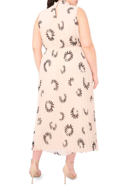 Halogenr Halogen(r) Daisy Print Sleeveless Pleated Maxi Dress