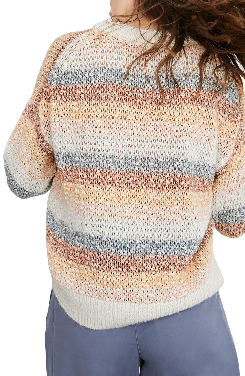Madewell Baez Pullover Sweater in Stripe, Alternate, color, 