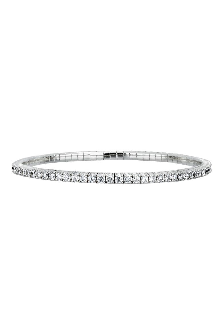Audrey Trend Diamond Stretch Bracelet, Main, color, 18K WHITE GOLD/ DIAMOND