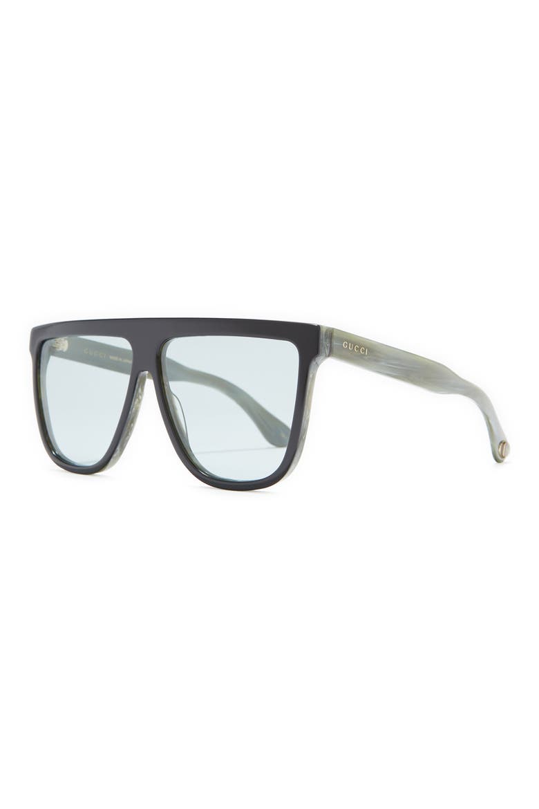 61mm Square Sunglasses, Alternate, color, BLACK GREEN BLUE