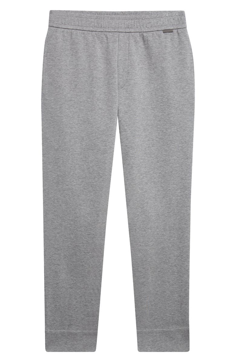 Moncler Cotton Blend Double Jersey Drawstring Joggers, Main, color, Medium Gray Melange