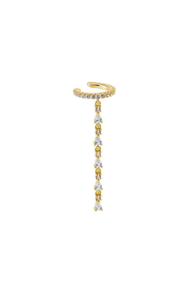 BY ADINA EDEN CZ Marquise Tennis Drop Ear Cuff, Main, color, 