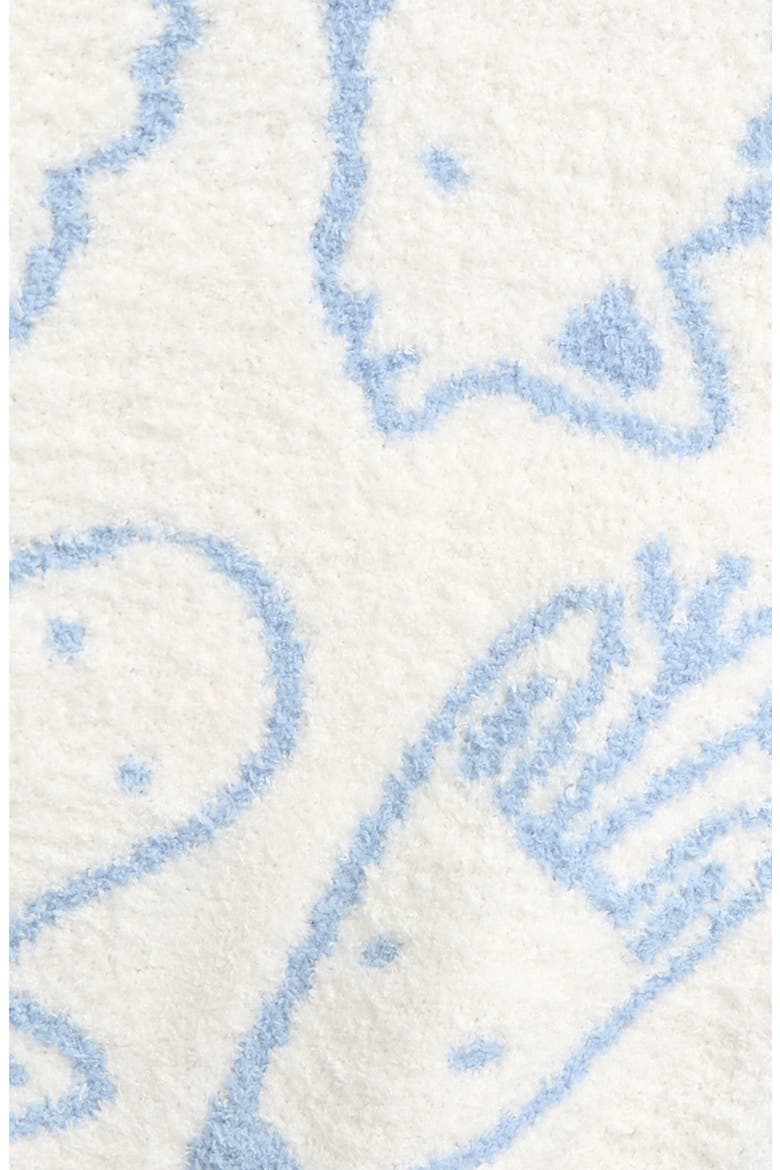 Print So Soft Chenille Blanket, Alternate, color, IVORY BLUE CRITTERS