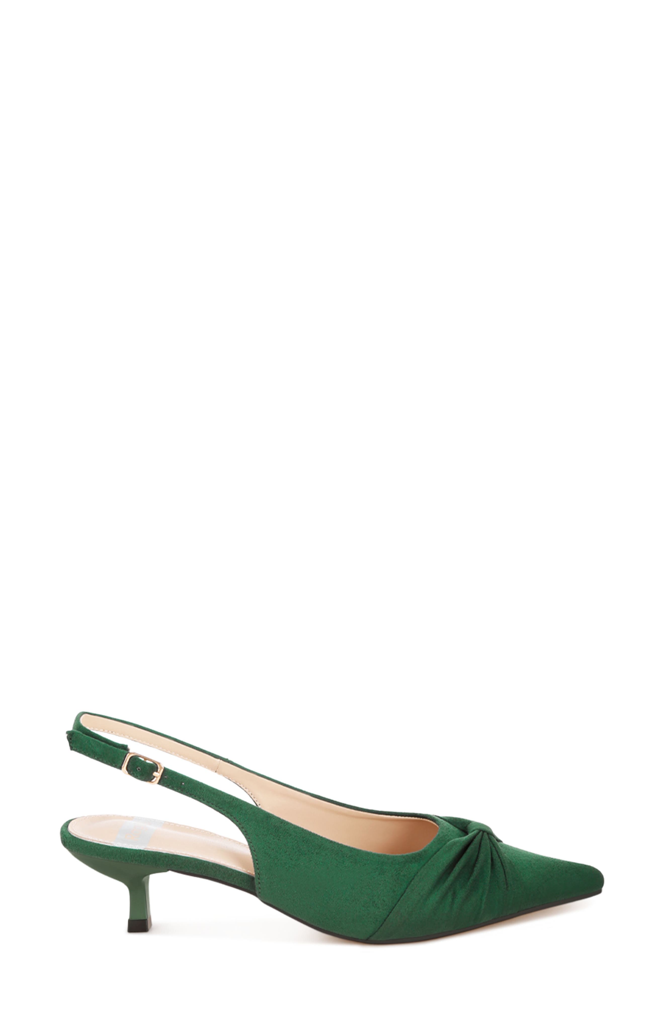 Salvia Slingback Pump, Alternate, color, GREEN SUEDE