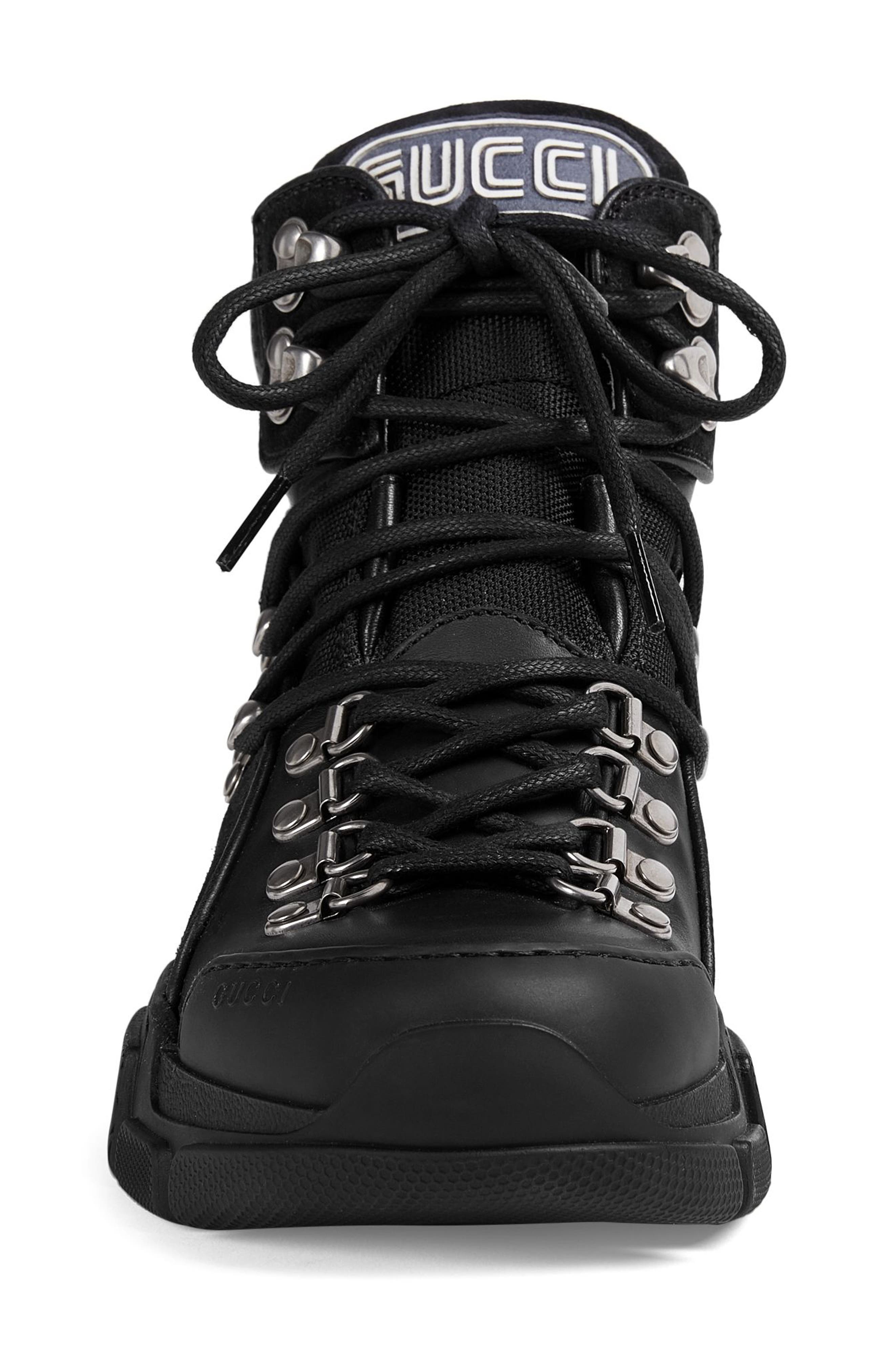 Gucci Lace-Up Boot, Alternate, color, 