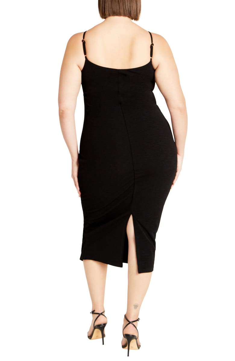 City Chic Baylee Keyhole Cutout Midi Dress, Alternate, color, 