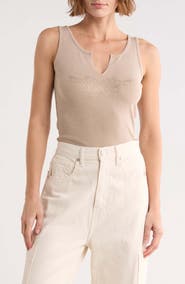 Vinyl Icons Butterfly Notch Neck Tank