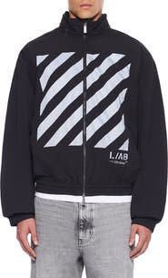 L/AB C/O OFF-WHITE Reflective Diagonal Windbreaker Jacket