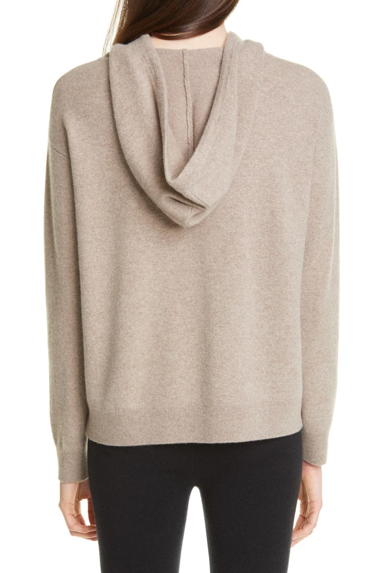 Cashmere Blend Hoodie, Alternate, color, TAN COBBLESTONE HEATHER