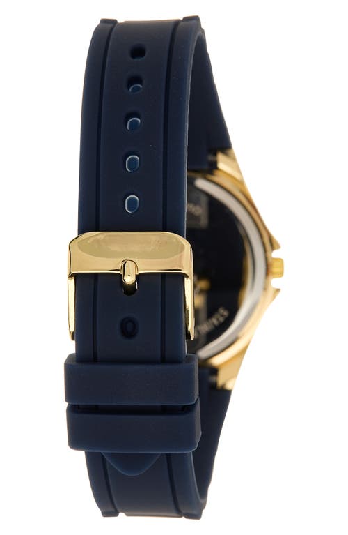 American Exchange Silicone Strap Watch & Bracelets Set, 38mm In Blue