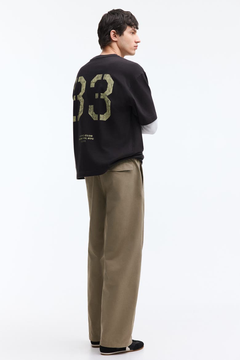 Relaxed Fit Twisted Trousers, Alternate, color, Khaki green
