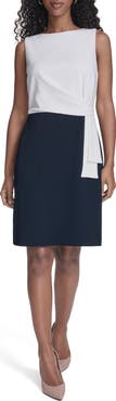 Tommy Hilfiger Colorblock Sleeveless Crepe Sheath Dress