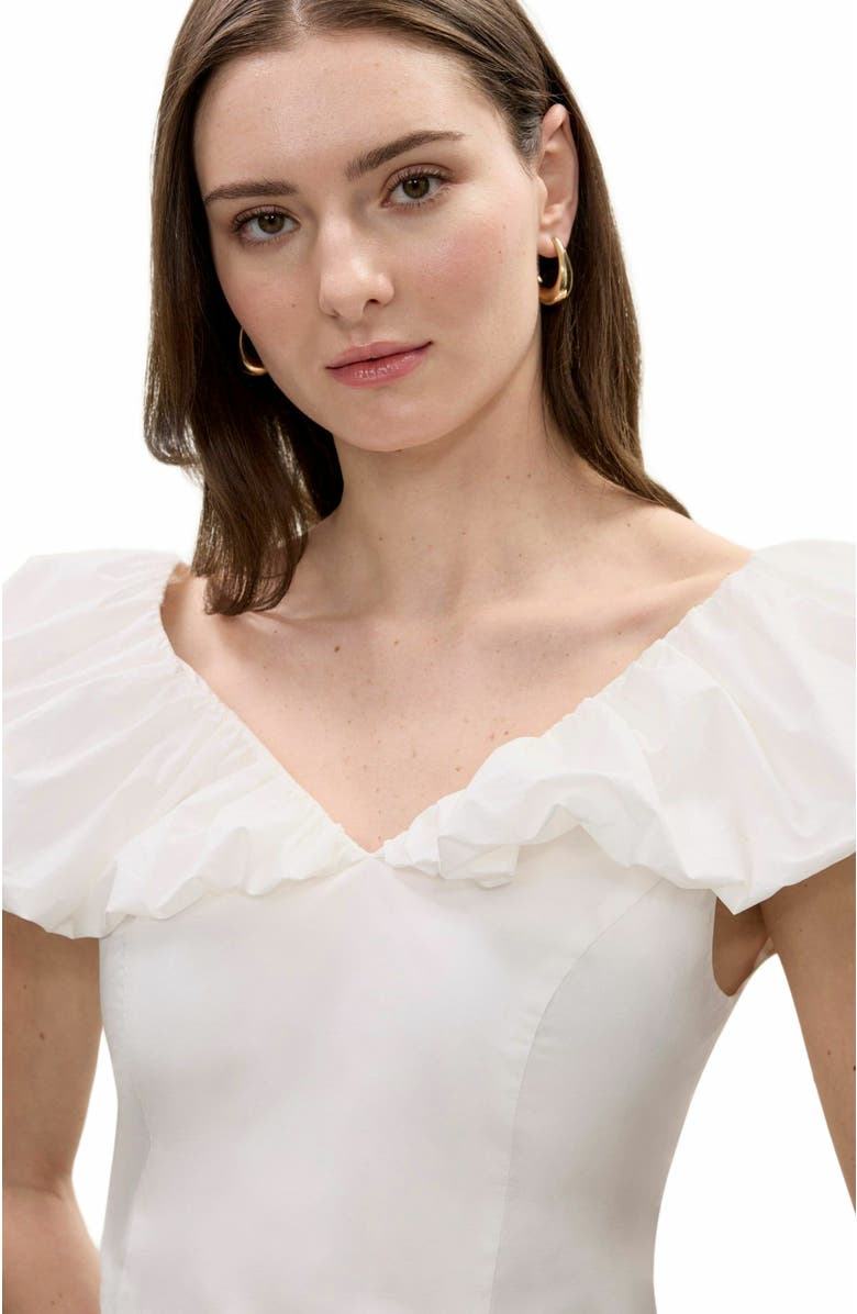 Rebecca Taylor Yara Poplin Top, Alternate, color, Milk