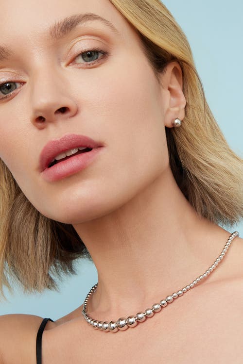 Oradina Sterling Silver Belle Of The Ball Neckace In Silver