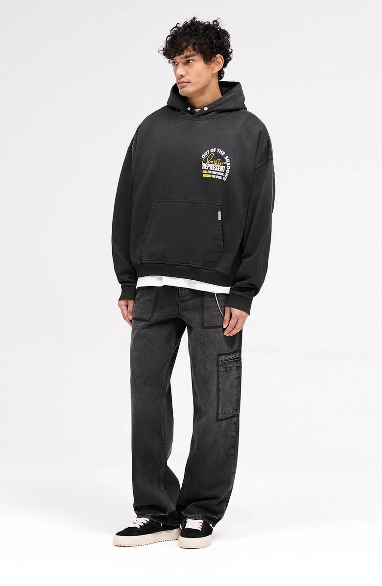 Represent Out of The Shadows Graphic Hoodie, Alternate, color, Vintage Black